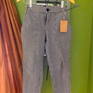 Hickory Stripe Slouch Pocket Jeans